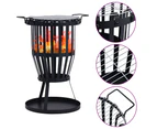 vidaXL Garden Fire Pit Basket with BBQ Grill Steel 47.5 cm