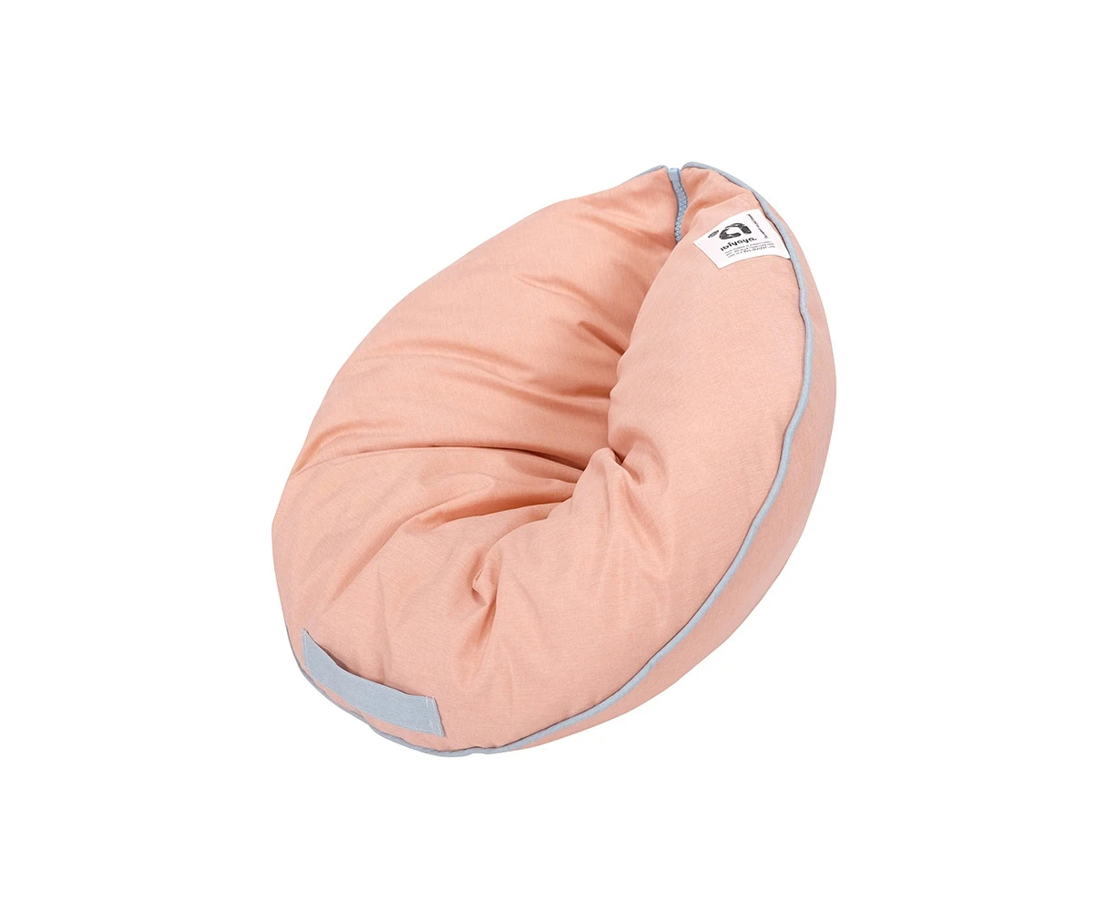 Ibiyaya Snuggler Super Comfortable Nook Pet Bed - Playful Peach