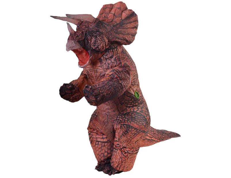 Inflatable Brown Triceratops Adults Dinosaur Costume