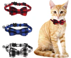 3pcs Cat Collars, Bell Collar and Bow Tie with Safety Buckle, Adjustable Collars for Kitten and Cats