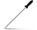 Pro Sharpening Steel Knife Sharpener Rod Stainless Sharp Stick 30 CM - Black