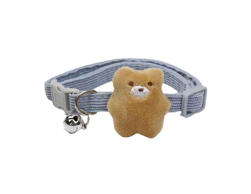 Bite Resistant Pet Collar Breathable Corduroy Comfortable to Wear Cartoon Pet Bib for Home -Blue