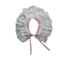 Cat Bib Lovely Costume Accessories Necklace Decor Lace Collar Bib Dog Saliva Towel Pet Supplies-Pink White