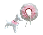 Cat Bib Lovely Costume Accessories Necklace Decor Lace Collar Bib Dog Saliva Towel Pet Supplies-Pink