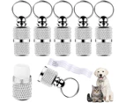 10 Pieces Address Tag Dogs Cat Dog Tag Animal Tag With Key Ring Dog Tag Collar Tag For Cat Collar Dog Collar Tag Address Sleeve Silver