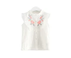 Children Sleeveless Girls Fashion Cute T-Shirt Tops + Shorts 2 PCS/Set Ruffle Outfit New