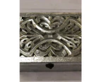 Set of 3  Silver Decorative Storage Box, Floral Motifs Jewellery Box