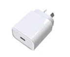 Techflo 20w Pd Fast Charging Wall Adapter & Mfi Certified Cable For Apple Iphone