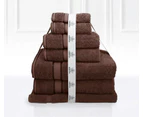 14 Piece Luxury Kingtex 100% Supreme Cotton Towel Set 100% Cotton Bath Towel Set Chocolate
