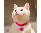 Cat Necklace Releases Quickly Breathable Pet Supplies Classic Bell Dog Collar for Decor-Rose Red XS