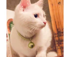 Cat Necklace Releases Quickly Breathable Pet Supplies Classic Bell Dog Collar for Decor-Mint Green S