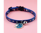 Cat Collar Double Webbing Adjustable Printed Collar Small Dogs Necklace with Bell Pet Accessories