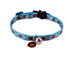 Cat Collar Double Webbing Adjustable Printed Collar Small Dogs Necklace with Bell Pet Accessories
