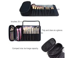 Portable Makeup Brush Organizer Makeup Brush Holder for Travel Can Hold 20+ Brushes Cosmetic Bag Makeup Brush Roll Up Case Pouch(Only Bag)