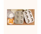 Six-Grid Hollow Cat claws shape Baking Pan DIY Tool Carbon Steel Nonstick Cake Baking Mold Donuts Shape Kitchen Supplies Baking Tray