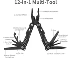Multi-Tool,Multi-Pliers,12 in 1 Pocket Manual Tools Stainless Steel Folding Multitools with Bottle Opener,Screwdriver