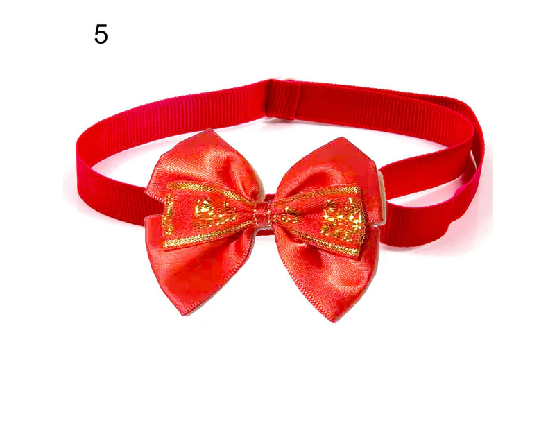 Chinese Style Design Cat Dog Bowknot Decor Collar Neck Strap Scarf Pet Supplies-M