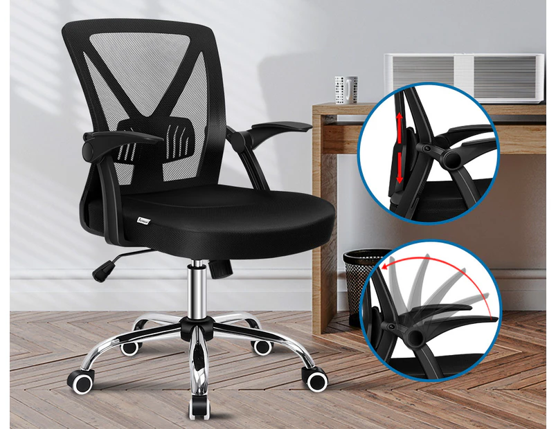 ALFORDSON Mesh Office Chair Executive Fabric Seat Gaming Racing Tilt Computer Black