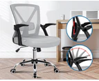 ALFORDSON Mesh Office Chair Executive Fabric Seat Gaming Racing Tilt Computer Grey