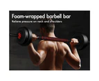 BLACK LORD 20kg Dumbbell Set 4in1 Adjustable Barbell Weight Home Gym Fitness