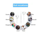 Lightning White In-Ear Earphones for iPhone - MFi Certified - Wired Headphones - White