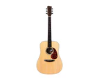 Enya Q1 Series Spruce and Rosewood Acoustic Guitar with Premium Gig Bag Mahogany - Dreadnought - includes pickup - Natural
