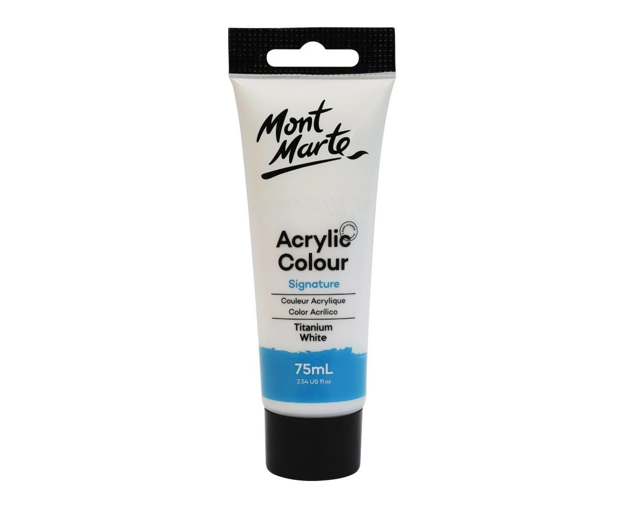 Mont Marte Signature Acrylic Paint 75ml Tube - Titanium White