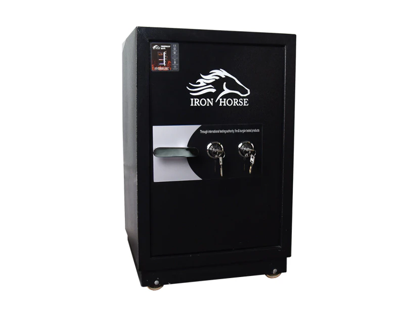 IRON HORSE Fireproof Safe 720x453x430mm 80ltr 88kg Dual Key Fire Proof