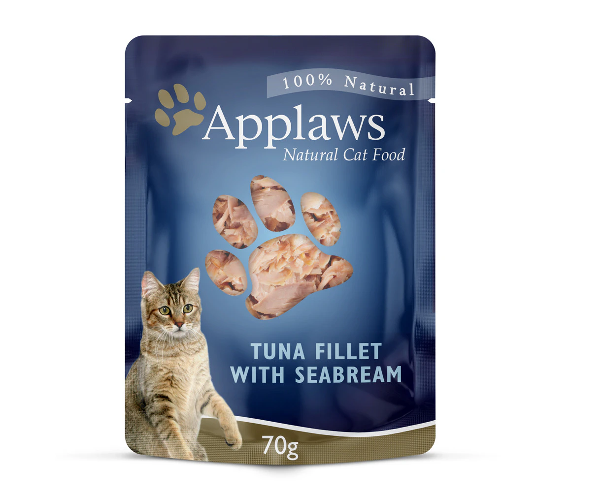 Applaws Natural Cat Food Tuna With Sea Bream Pouch 70g 16 Pack