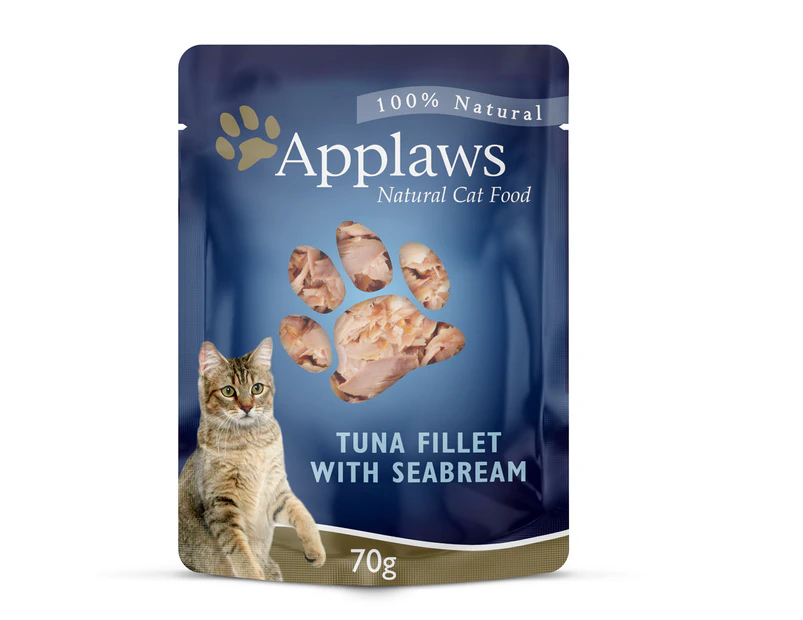 Applaws Natural Cat Food Tuna With Sea Bream Pouch 70g 16 Pack