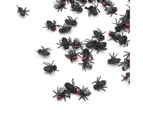 100Pcs Fake Flies Realistic Tricky Props Plastic Halloween Party Simulated Insect Fly Prank Toys