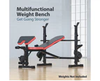 FitnessLab Back Adjustable Weight Bench Press Multi-station Fitness 8in1 Home Gym Equipment Curl