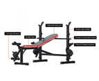 FitnessLab Back Adjustable Weight Bench Press Multi-station Fitness 8in1 Home Gym Equipment Curl