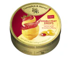 Cavendish and Harvey Double Fruit Lemon Drops Filled With Strawberry 175gm Tin Sweets