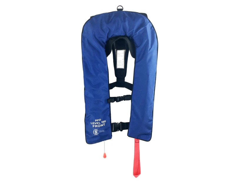 ADULT Inflatable Life Jacket PFD Type 1 Level 150 - Blue (ECO Version)