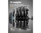 FitnessLab 24kg Adjustable Dumbbells Dumbbell Set Weight Dumbbells Plates Exercise Fitness Gym