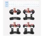 FitnessLab 48kg Adjustable Dumbbells Dumbbell Set Weight Dumbbells Plates Exercise Fitness 2x 24kg