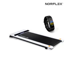 NORFLEX Electric Walking Treadmill Home Office Exercise Machine Fitness W - White