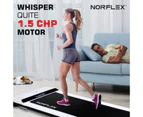 NORFLEX Electric Walking Treadmill Home Office Exercise Machine Fitness W - White