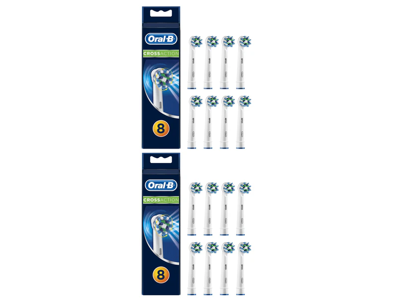 Oral-B CROSS ACTION Replacement Electric Toothbrush Heads Refills - 16 x Brush Heads