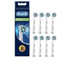 Oral-B CROSS ACTION Replacement Electric Toothbrush Heads Refills - 8 x Brush Heads