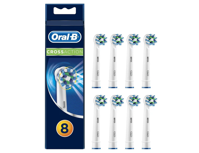 Oral-B CROSS ACTION Replacement Electric Toothbrush Heads Refills - 8 x Brush Heads
