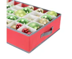 Christmas Decorations Storage Boxes - Set of 2 Red - Red