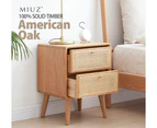 MIUZ Bedside Table Bed Side Tables Drawers Side Tables Solid Timber American Oak Wood Nightstand