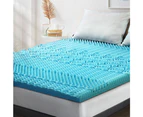 Mona Bedding Queen Memory Foam Mattress Topper Cool Gel Bed w/Bamboo Cover Underlay 5CM 7-Zone Q