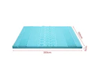 Mona Bedding Queen Memory Foam Mattress Topper Cool Gel Bed w/Bamboo Cover Underlay 5CM 7-Zone Q
