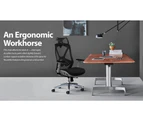 MIUZ Ergonomic Mesh Office Chair Gaming Executive Fabric Seat Headrest Grey