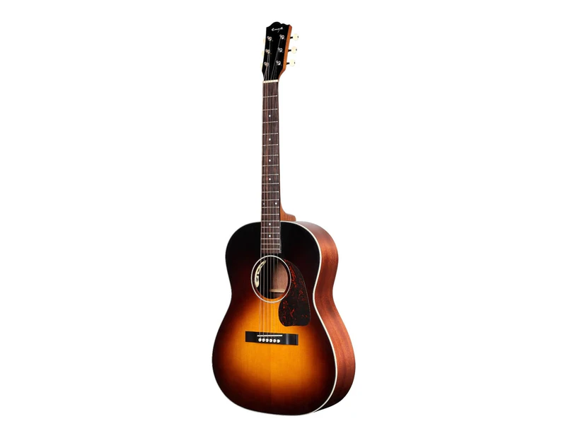Enya T-05B Parlor Acoustic-Electric Guitar with Premium Hard Case Solid Spruce - Vintage Sunburst