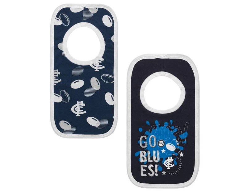 Carlton Blues Babies Bibs 2 Pack