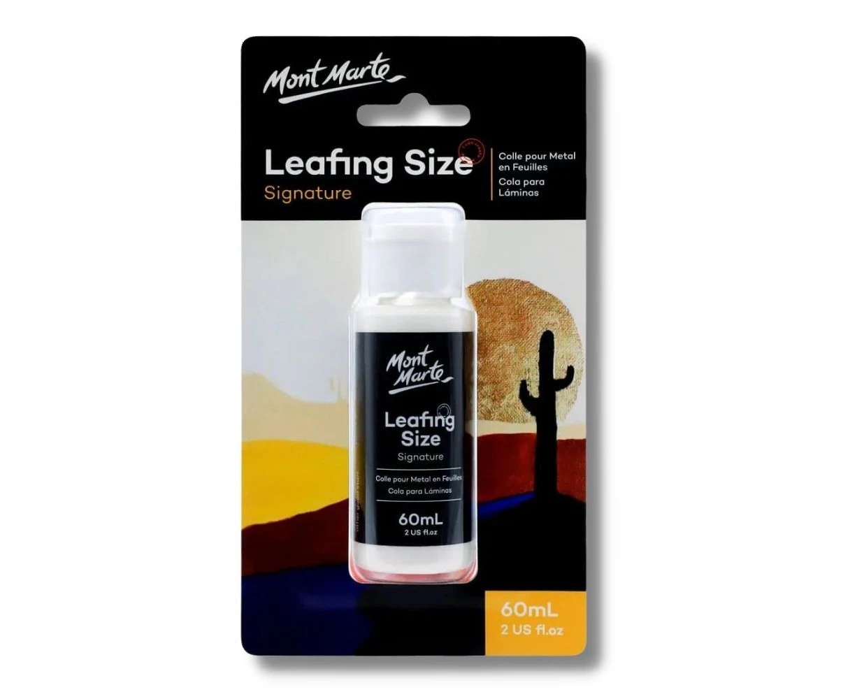 Mont Marte Leafing Size Glue 60ml Gilding Adhesive, Non Toxic, Water Based